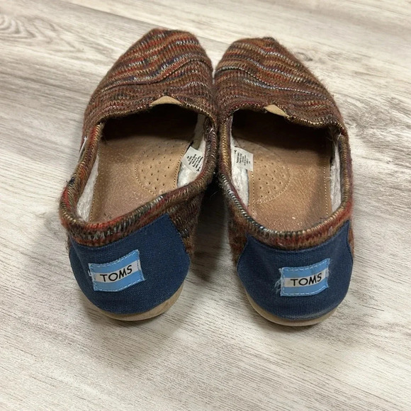 TOMS Alpargata Sweater Slip-On Loafer Shoes / Faux Fur Lining EVA Sole / Size W9 - Picture 4 of 7